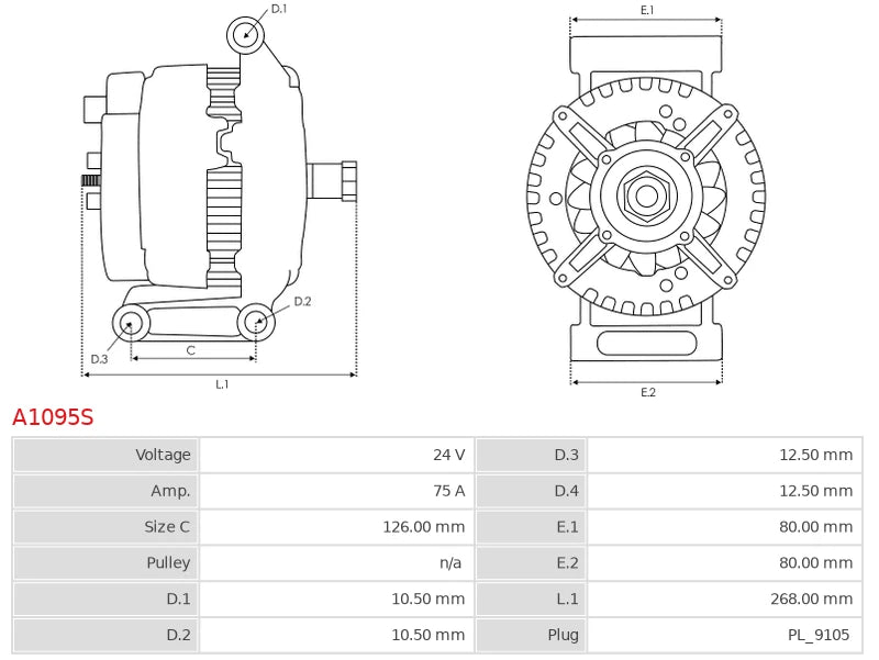 8600722 24V/75A (D+ W) New Alternator