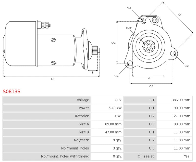 0001416080 24V/5.4Kw 9t CW New Starter motor