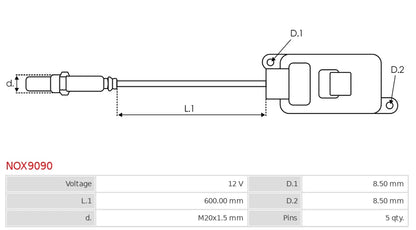 227905444R 12V New NOx Sensor