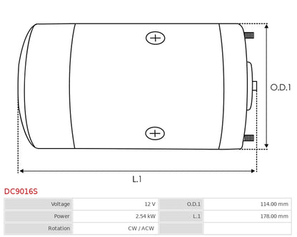 462370 12V/2.54Kw CW/ACW New DC Motor