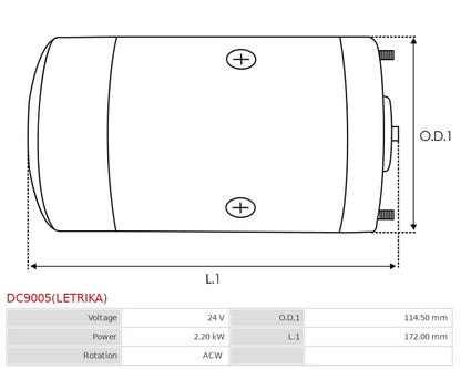 IM0138 24V/2.2Kw ACW New DC Motor