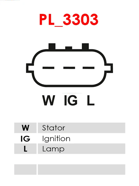 DAN2030 12V/55A (W IG L) New Alternator