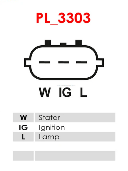 DAN2030 12V/55A (W IG L) New Alternator